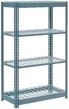 Global Industrial Heavy Duty Shelving 36" W x 18" D x 72" H with 4 Shelves, Wire Deck, Gray