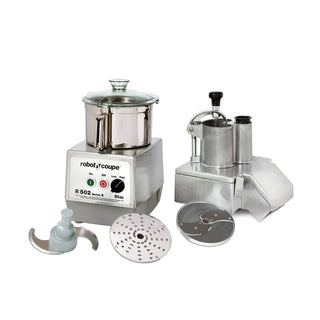 Combination Continuous Feed/Batch Bowl Food Processor by Robot Coupe – 22 Cup, Stainless Steel, Model R502