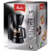 Single 5 M 720-1 Coffee Filter Machine by Melitta – 5 Tassen, 1.2 liters, Glass, White/Grey, Model M720-1/1