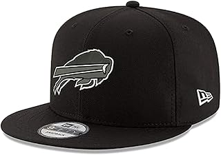 New Era NFL 9FIFTY Black White Adjustable Snapback Hat Cap One Size Fits All (Buffalo Bills)
