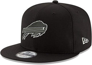 NFL 9FIFTY Black White Adjustable Snapback Hat Cap One Size Fits All (Buffalo Bills) by New Era – Polyester, Buffalo Bills, Model Nfl Black White