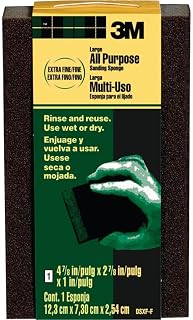 3M Large Area Sanding Sponge, Extra Fine/Fine, 4.875-in by 2.875-in by 1-in