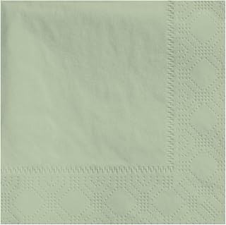 Hoffmaster 180346 Beverage Napkin, Regal Embossed, 2-Ply, 1/4 Fold, 9-1/2" Length x 9-1/2" Width, Soft Sage (4 Packs of 250)