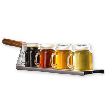 Drink Flight Board by Tablecraft – stainless steel, Model 20002
