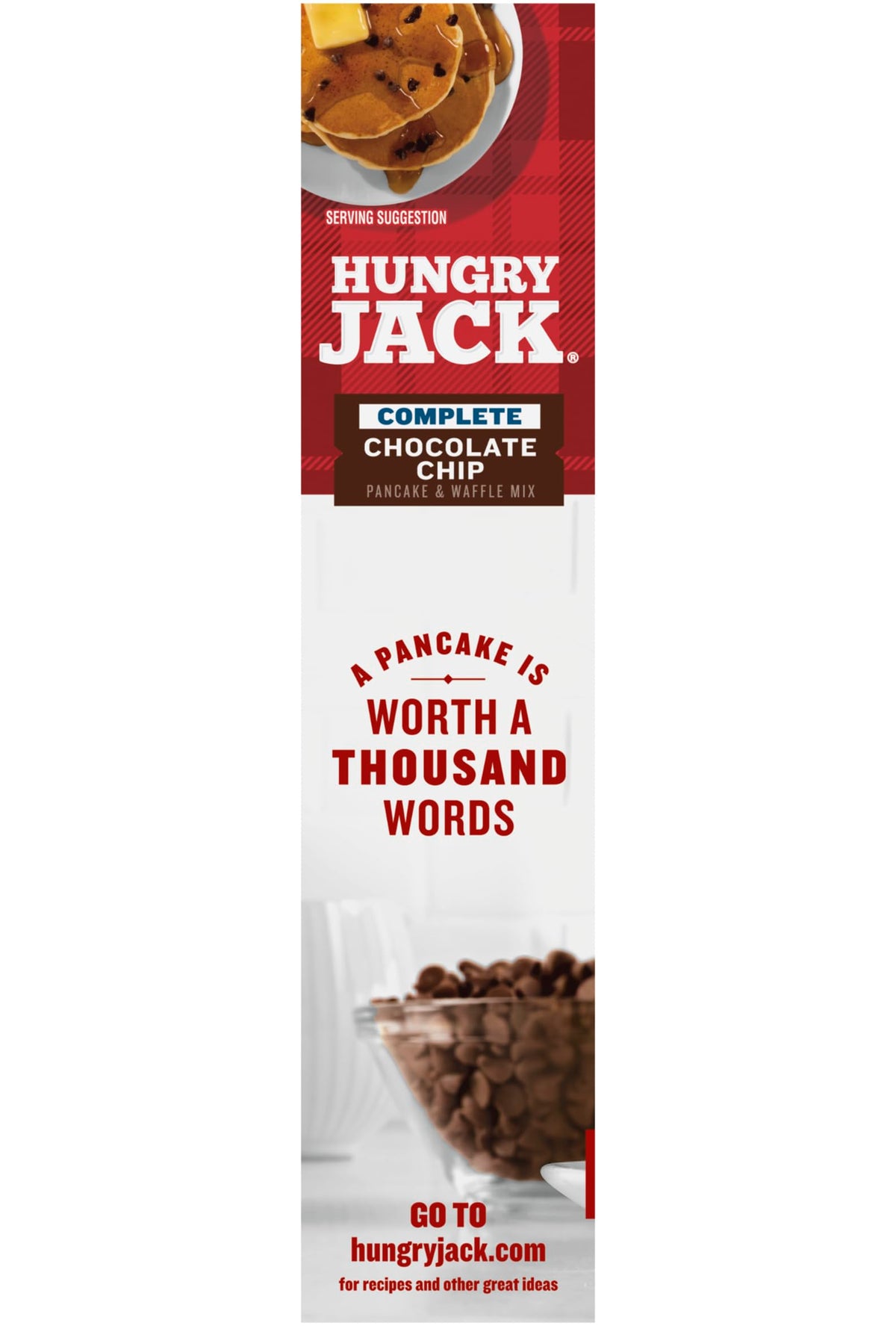 Complete Chocolate Chip Pancake & Waffle Mix 28 oz by Hungry Jack – 28 Ounce (Pack of 1), Model 231-03-0008