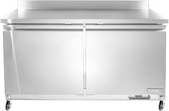 MWF-60-HC 61 1/5" W Worktop Freezer | R290a Refrigerant, Digital Temp Display, -7 to -1°F Range, Stainless Steel Exterior, Mounted on Casters