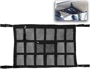 Car Ceiling Cargo Net for BMW M4 M4 Competition CSL, Car Overhead Storage Mesh Organizer, Adjustable Buckle Roof Storage, Auto Cargo Organizer, Interior Accessories, 80 * 53