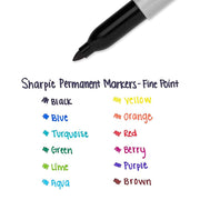 Permanent Marker Fine Point by Sharpie – 1 Count (Pack of 36), Metal, Black, Pack of 36, Model 190904