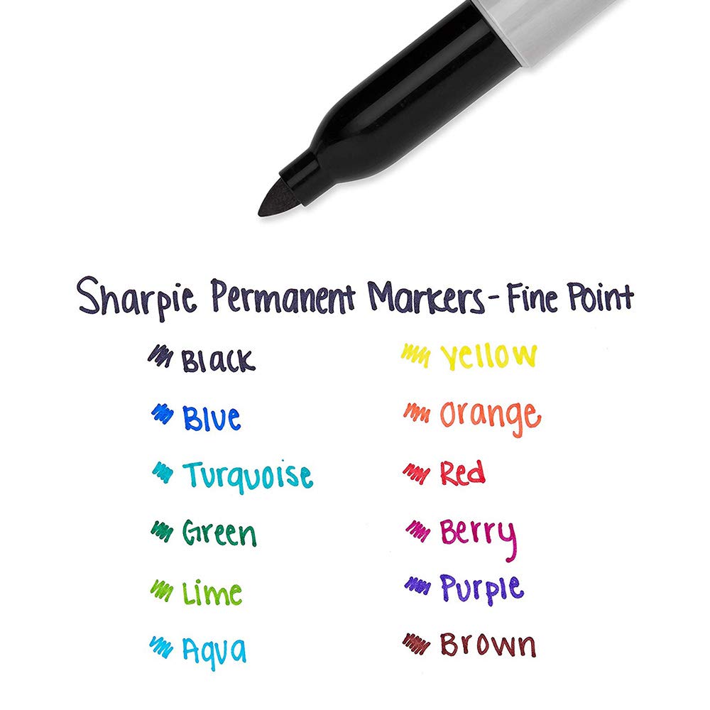 Permanent Marker Fine Point by Sharpie – 1 Count (Pack of 36), Metal, Black, Pack of 36, Model 190904