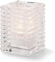 Hollowick 1511CJ Rib Block Lamp, 2-7/8"W x 4-1/8"H, Clear Jewel