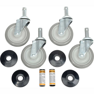 5" Swivel Stem Casters by Nexel – 5 inches, Polyurethane, Gray, Model 798812