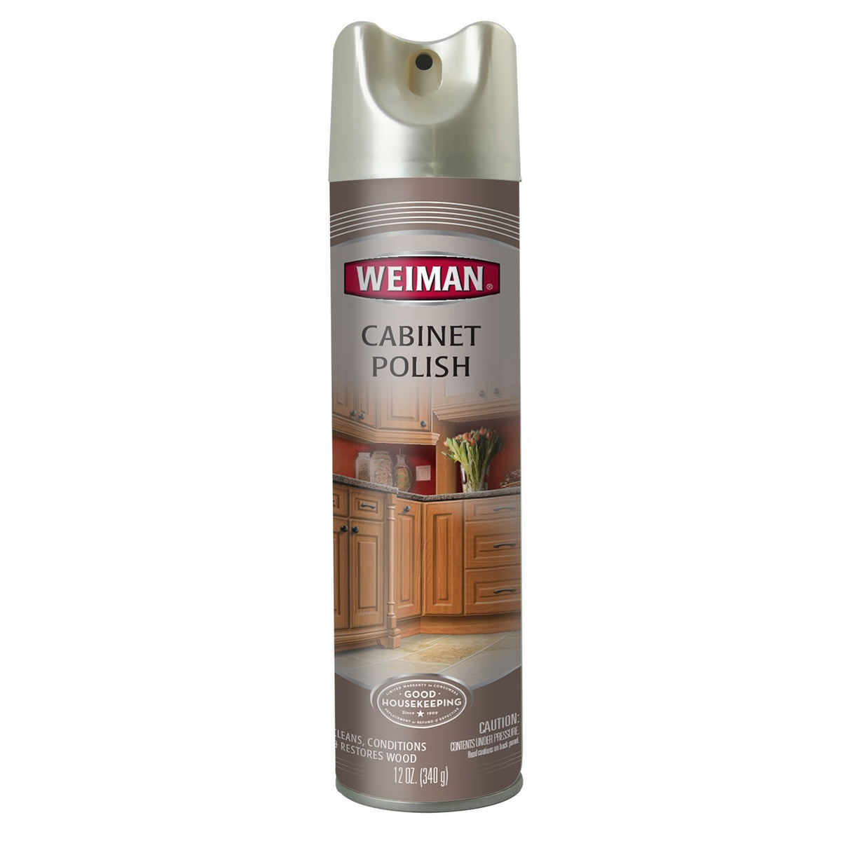 Cabinet Polish Aerosol by Weiman – 12 Ounce (Pack of 1), Plastic, No Color