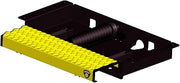 Carr's Work Truck Step - Grip Strut 24" Step Hands Free - Safety Yellow Powder/Galvanized Transit Rear- Single