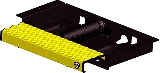 Carr's Work Truck Step - Grip Strut 24" Step Hands Free - Safety Yellow Powder/Galvanized Transit Rear- Single