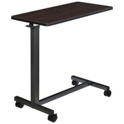 Mobile Overbed Table with H-Base by Global Industrial – 31.5"L x 15"W x 5.12"H, Walnut, Walnut Top, Model YUE6110