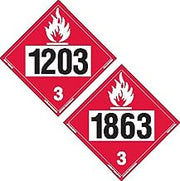 Labelmaster ZTV0363 1203/1863 Flip DOT Hazmat Placard, Rigid Vinyl, 25-Pack