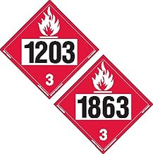 Labelmaster ZTV0363 1203/1863 Flip DOT Hazmat Placard, Rigid Vinyl, 25-Pack
