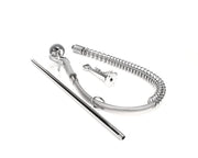 Pre-Rinse Assembly 44" Stainless Steel Hose Self-Closing Squeeze Valve Wall Bracket by T&S Brass – Stainless Steel, Silver, Model B-2250-B