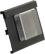 Black Plastic 2 Channel Tag with Curved Shelf Clip - 4"L x 2 1/2"H