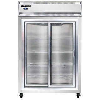 2R-SA-SGD Two Section Sliding Glass Door Refrigerator by Continental Refrigerator – Commercial Grade