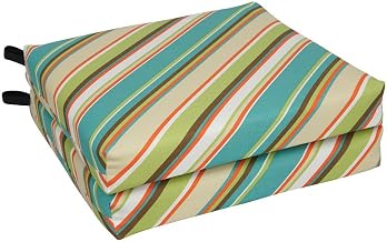 Blazing Needles 93454-4CH-OD-103 20 x 19 in. Patterned Outdoor Chair Cushions, Browning Opal - Set of 4