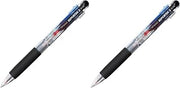 Tombow 55560 Reporter 3-Color Ballpoint Pen, Clear, 2-Pack