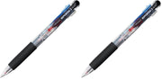 55560 Reporter 3-Color Ballpoint Pen by Tombow – 1 Count (Pack of 2), Metal, Clear, Model BC-TRC20