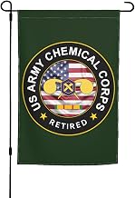 US Chemical Corps Vietnam Service Combat Retired Double Sided Flag Outdoor Indoor Lightweight Garden Decor49