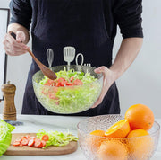 Qxbekmor Acrylic Serving Bowls, 118 oz, Clear, Set of 2