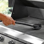 Long Handle Grill Brush with Stainless Steel Mesh Pad by Mr. Bar-B-Q – Plastic, Black, Model 06471X