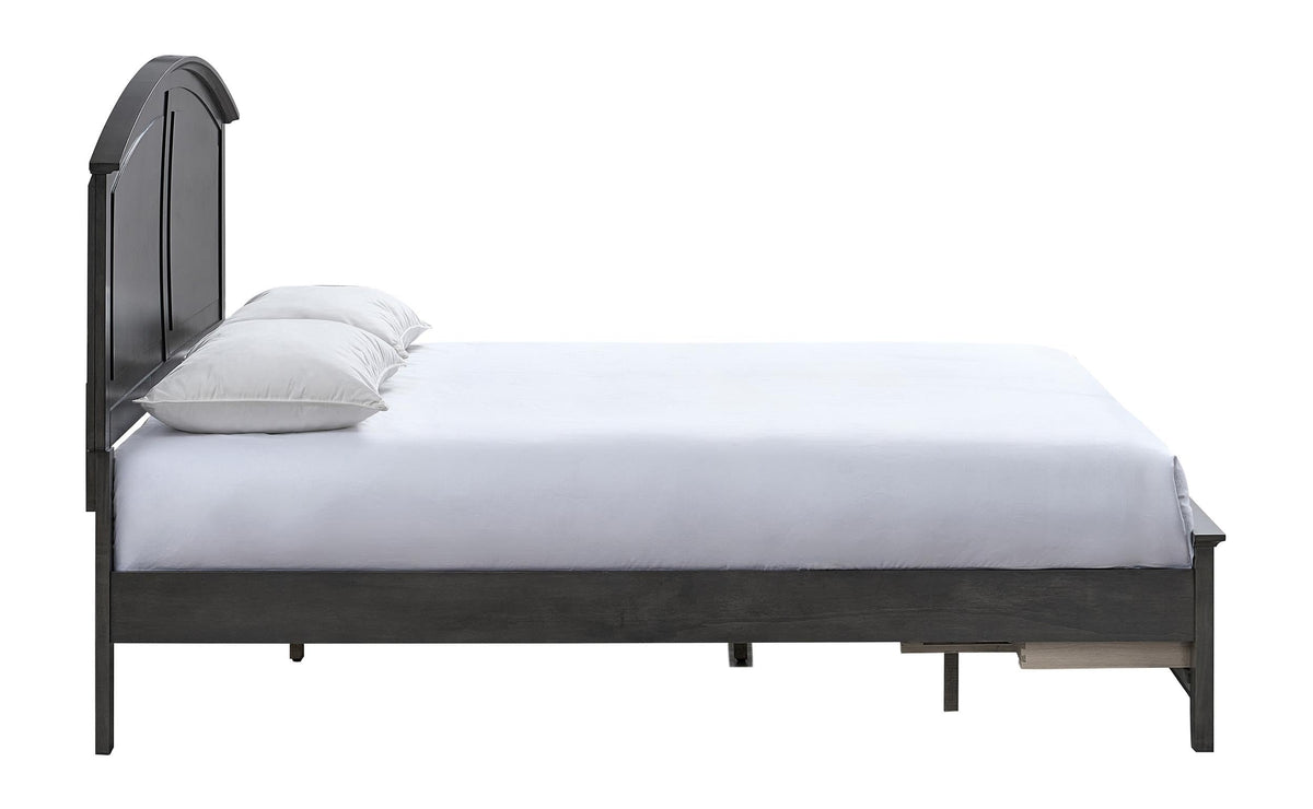 Hammond King Bed Gray by Glory Furniture – Wood, Grey, Model G5405B-KSB