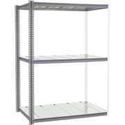 High Cap. Add-On Rack 60Wx48Dx60H 3 Levels Steel Deck 1300lb Per Level Gry by Global Industrial – Steel, Gray, Model 581051GY