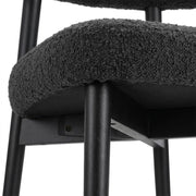 Boucle-Upholstered Side Chair with Ash Wood Legs by Starlight Canyon Home – Boucle, Black