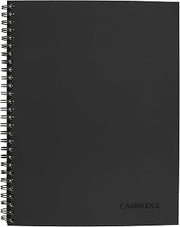 Cambridge Limited Business Notebook, Action Planner, 7-1/4" x 9-1/2", 80 Sheets, Flexible Soft Touch Cover, Wirebound, Gray (06122)