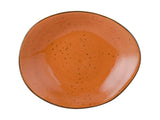 Artisan Geode Geode Coral Reactive Natural 12-Inch Ellipse Plate by Tuxton – 12-Inch, Canvas, Geode Coral