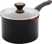 Farberware Glide Copper Ceramic Nonstick Straining Sauce Pan, 3-Quart