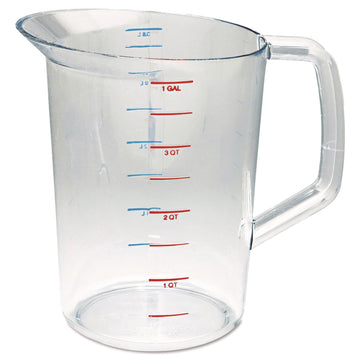 Clear Bouncer Measuring Cups 4 Quart by Rubbermaid – 24.13 cm, 3.8 liters, Polycarbonate, Clear, Model RCP3218CLE