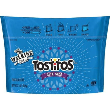 Bite Size Tortilla Chips for Walking Tacos by Tostitos – 2.5 Ounce (Pack of 18), Pack of 18