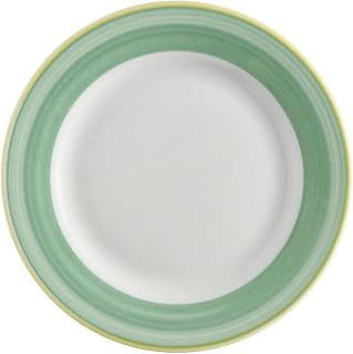 G.E.T. 6 1/2" Green Corona Calypso Porcelain Plate (Set of 12)