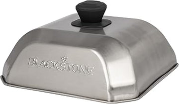 Stainless Steel Basting Cover, Medium, Square | Blackstone® 5555 Durable Heat-resistant Handle, Dishwasher Safe for Steaming Veggies, Melting Cheese & more