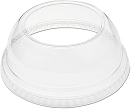 Solo Foodservice Dart DLW662 Clear Lid PET 662 Dome with Ex Lg Hole (Case of 1000)