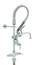 T&S Brass MPZ-2DLN-08-CR Mpru B-0113 with B-0107, 8-Inch Swing Nozzle, Ceramas, and Lever Handles