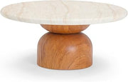 Tov Furniture Cynthia Travertine Concrete Indoor/Outdoor Coffee Table