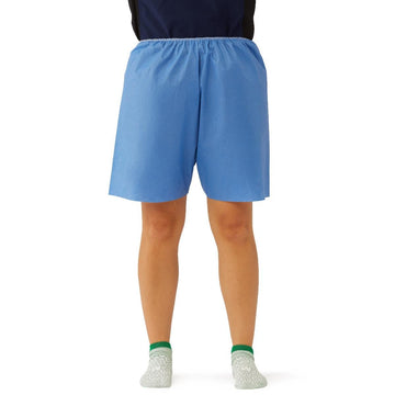 Multilayer Disposable Exam Shorts Blue by Medline – Multilayer, Blue, Pack of 12, Model NON27209XXLZ