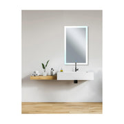 Abigail Rectangle Matte White LED 30 in. Mirror by CWI Lighting – 49"L x 29.5"W, Metal, White, Model 1233W30-49