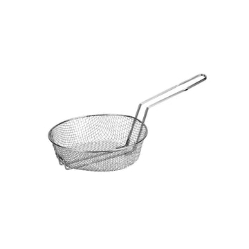 CAC Foodservice Breading Basket Nickel Plated Medium Mesh 8 inch Diameter by CAC China – Regular, Stainless Steel, Silver, Model CBKR-8M
