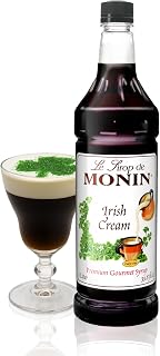Monin Flavored Syrup, Irish Cream, 33.8-Ounce Plastic Bottle (1 liter)