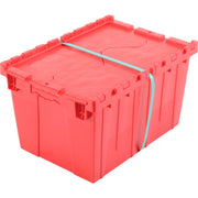 Plastic Distribution Container With Hinged Lid by Global Industrial – 21-7/8x15-1/4x12-7/8, 1.7 cubic_feet, Plastic, Red, Model DC-2115-12RED
