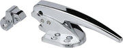 Component Hardware 6-3/4" L Chrome Plated Die Cast Adjustable Surface Mount Latch for Flush to 3/8" Offset
