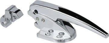 Component Hardware 6-3/4" L Chrome Plated Die Cast Adjustable Surface Mount Latch for Flush to 3/8" Offset